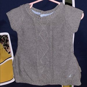 Baby Grey Knit Nautical Dress